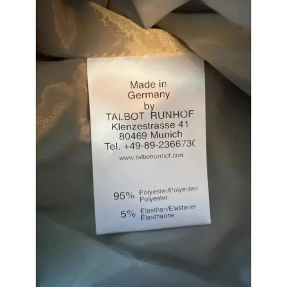 $1925 Talbot Runhof Rosin Gown Metallic Gray Wrap Front Back Zipper Dres… - Picture 10 of 13